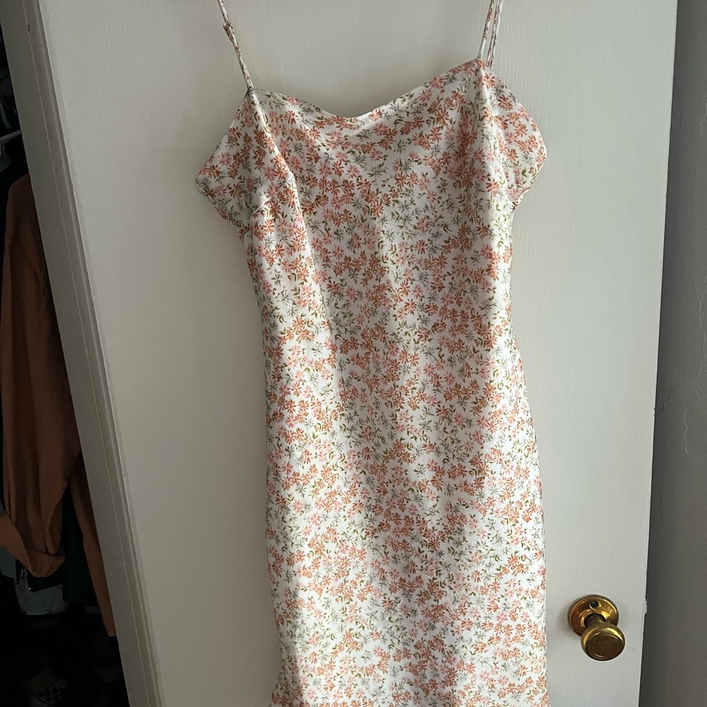 Urban Outfitters Floral Satin Slip Dress